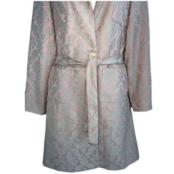 NORDSTROM VIEW SUITS Pink & Blush Brocade Floral Tapestry Coat Size 4 - Picture 3 of 11